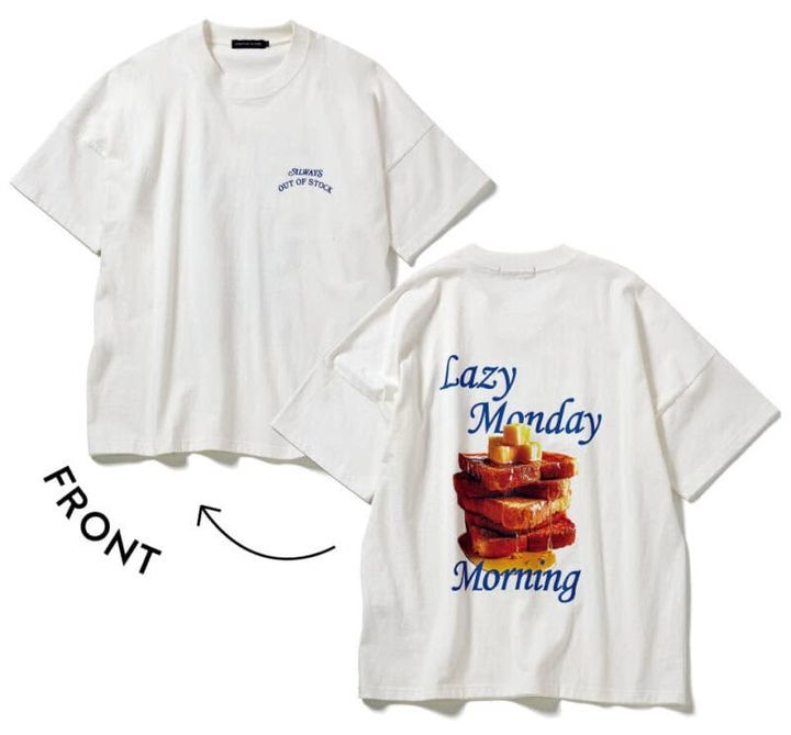 とろ～りハニートーストがおいしそう♡ ゆるく体を覆う超ビッグサイズ［メンズ］。￥14,300（オールウェイズアウトオブストック）