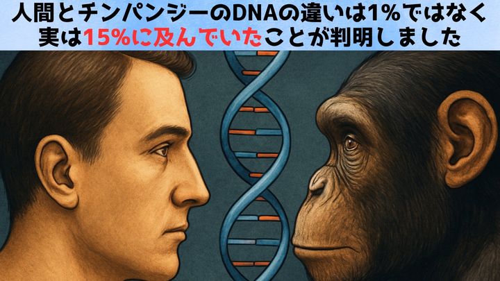 ヒトとチンパンジーのDNAは実は15％も違うと判明：なぜ1％と言われ続けたのか？