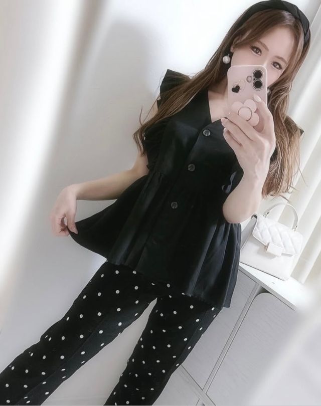 ドット柄パンツ