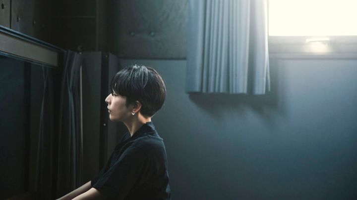 稽古中のハラサオリ