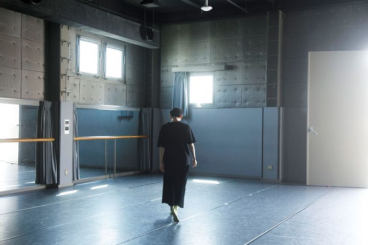 稽古中のハラサオリ