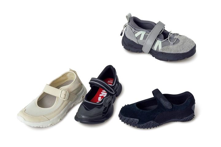 メリージェーンタイプのスニーカー