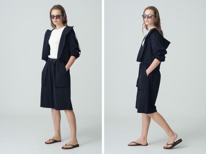 画像: Highgauge Stretch BZ」¥42,900、「Rib Sleeveless Tee」¥12,100、「Highgauge Stretch SPT」￥31,900 出典：ロンハーマン