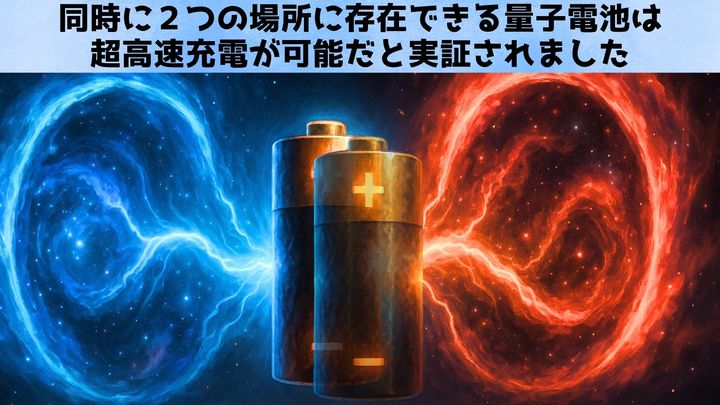 同時に2つの場所に存在できる量子電池は充電を速くできる