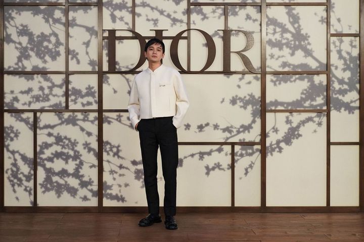 「あんぱん」で嵩を演じる北村匠海、Dior Fall 2025 Show＝2025年4月15日、京都府京都市南区