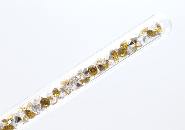 スリーピー ラインストーンガラスペン（YL） ラインストーン