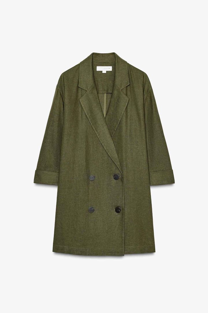 送料無料 ZARA ザラ レディース リネン ブレンド ミリタリー