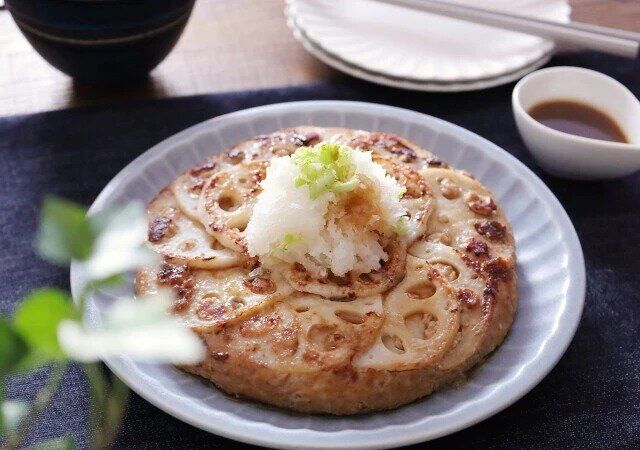 れんこんのでかハンバーグ