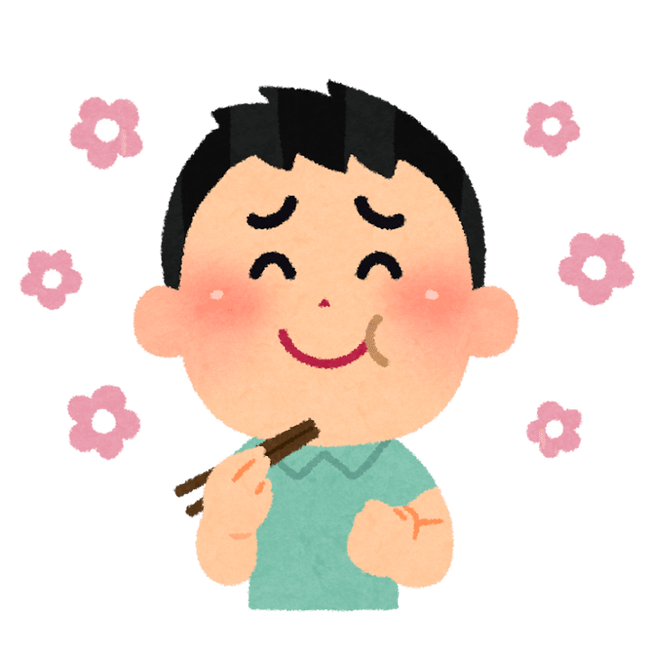 美味しそうにご飯を食べる男の子のイラスト | かわいいフリー素材集 ...