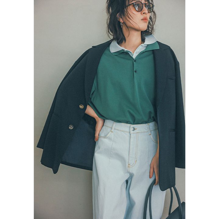 ポロシャツを２枚重ねたコーデ