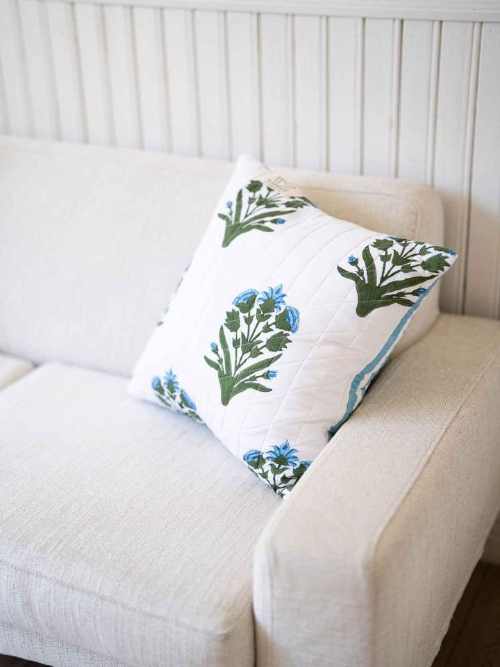 画像: QUILTED CUSHION COVER ZIP リバーシブルクッションカバー(45×45cm) ¥25,300 (税込)