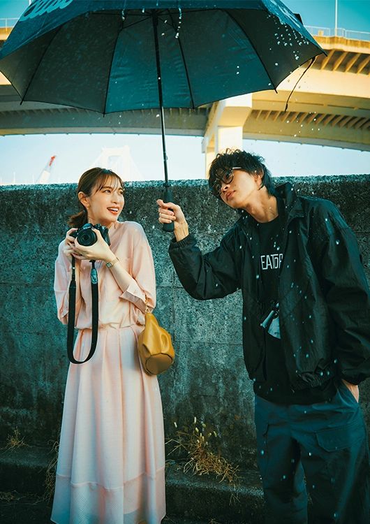 清潔感抜群な甘色通勤コーデ