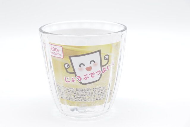 ダイソー じょうぶなグラス（ストレート、約315mL） パッケージ