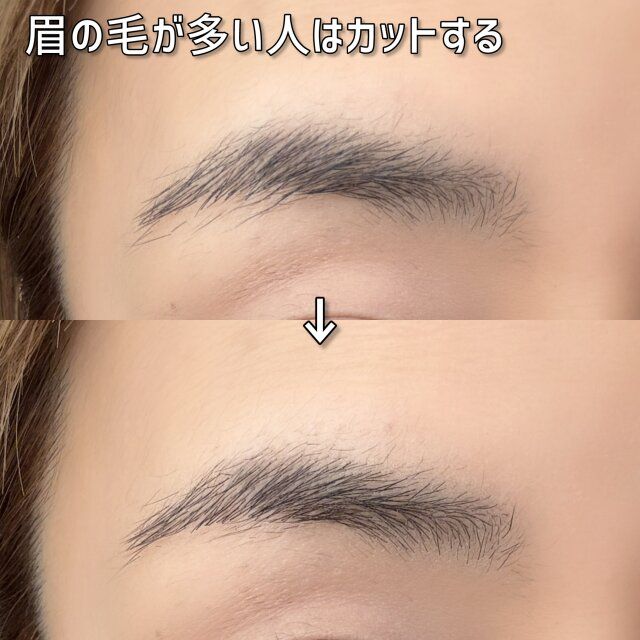 眉の毛が多い人はカット