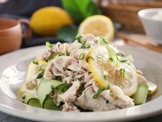 白だしレモンのおかず冷しゃぶサラダ