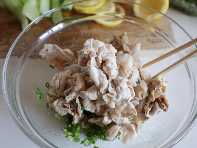 ②を加えて、和える。