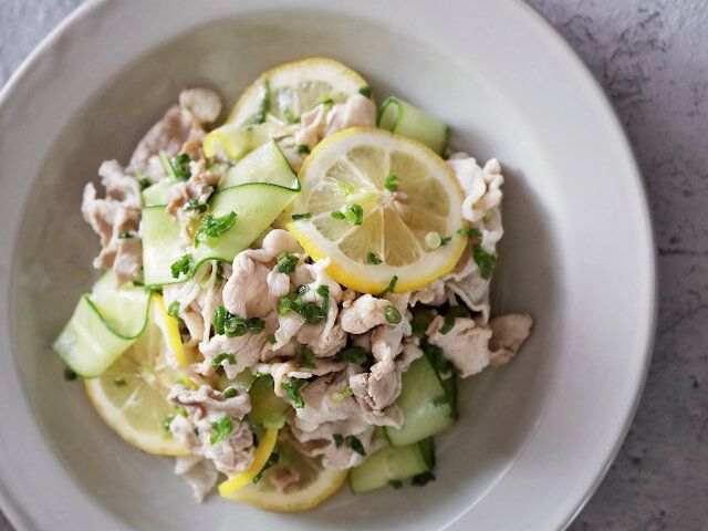 白だしレモンのおかず冷しゃぶサラダ 完成