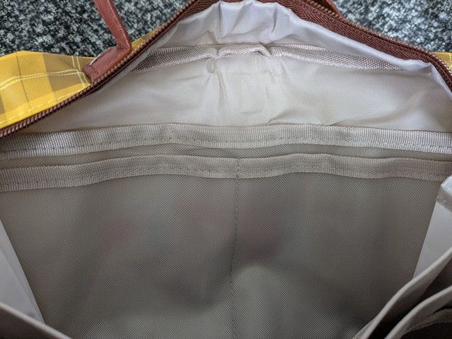 クレパス柄文具ポーチ内ポケット