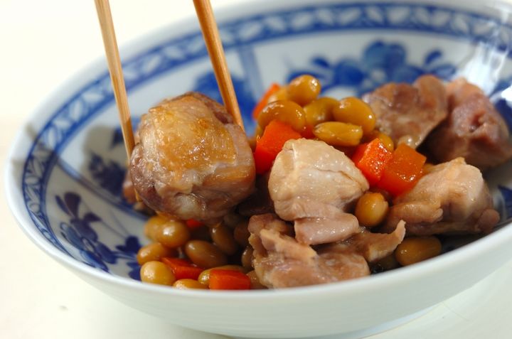 鶏と大豆の煮物の作り方4