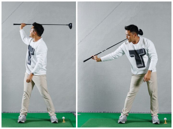 飛ばしたいなら「手押しドリル」を試してみて！ダウンスイングのタメのポイント