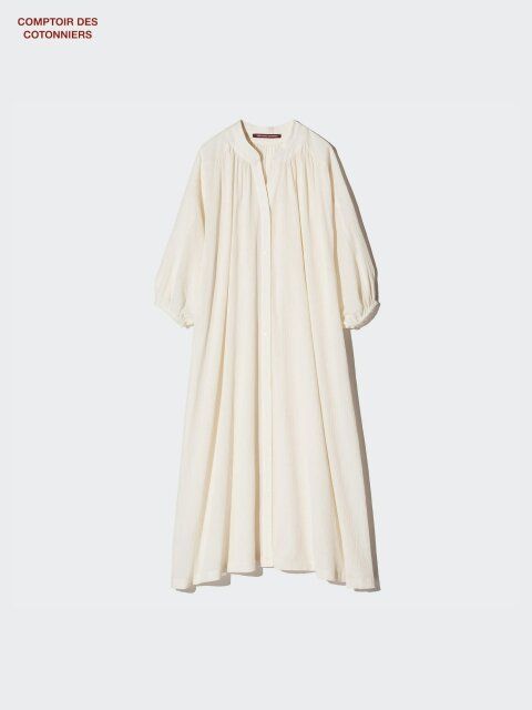 2025ユニクロ値下げワッシャーコットンロングワンピース