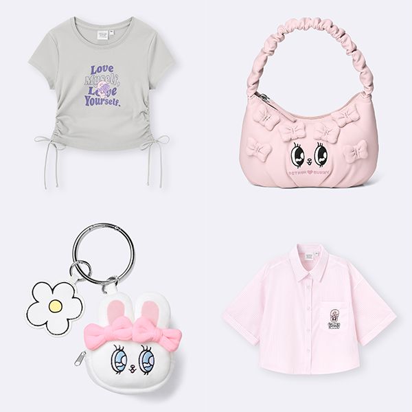 日本発売　GU エスターバニー ピンク バック チャーム セット GUが人気キャラクター「エスターバニー」と初コラボ！かわい