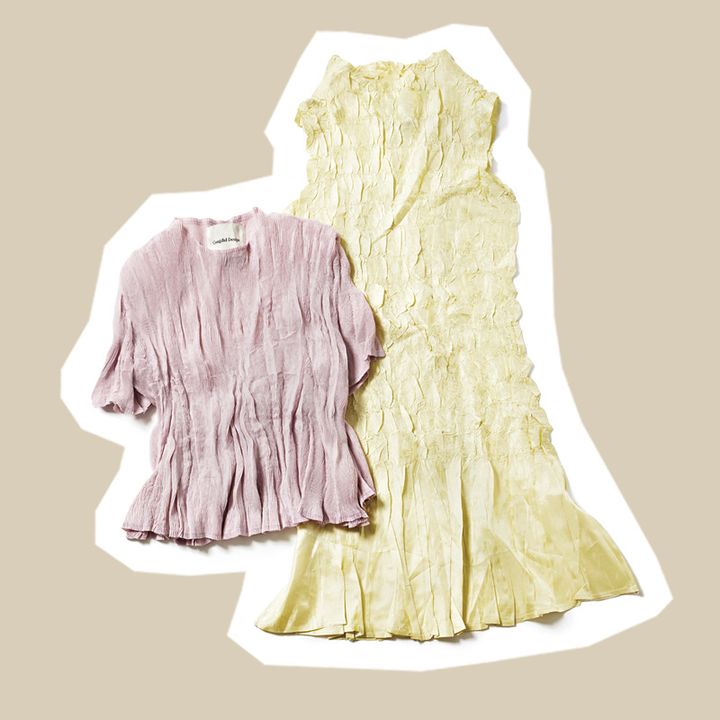 タイブランドのゴンディッド・デザインのうねうねプリーツのトップス