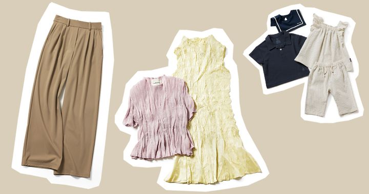 ルルレモンのトラウザーDaydriftとタイ発ゴンディッド・デザインのうねうねプリーツのトップスとキッズ服ブランドコニーのスタイとポロシャツとブラウスとパンツ