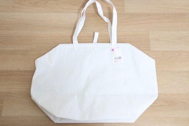 ダイソー がまぐちランドリーバッグ 商品タグ