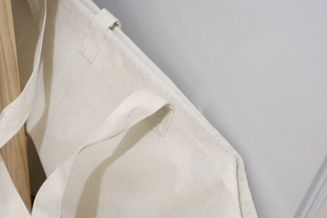 ダイソー がまぐちランドリーバッグ がま口 閉じる スリム