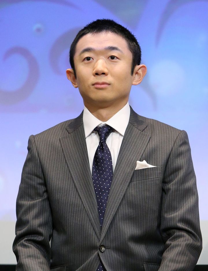 松前道廣を怪演する、えなりかずき。ドラマ「恋なんて贅沢が私に落ちてくるのだろうか？」の完成披露試写会にて、2012年3月8日