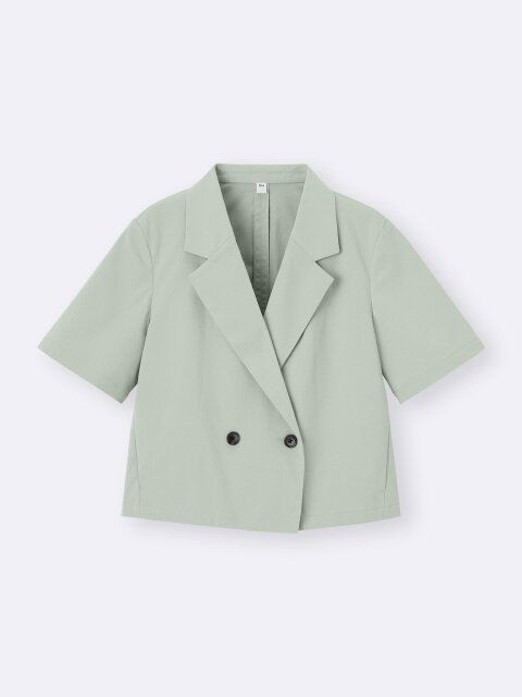 2025guレディースハーフスリーブジャケット