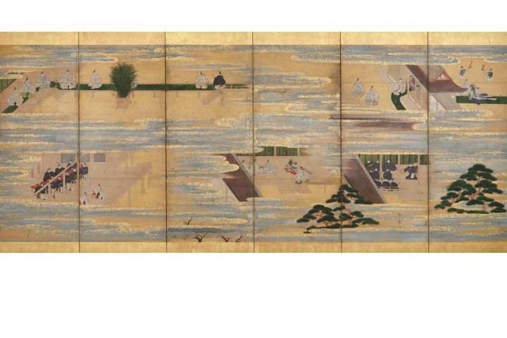 「大内図屏風」左隻