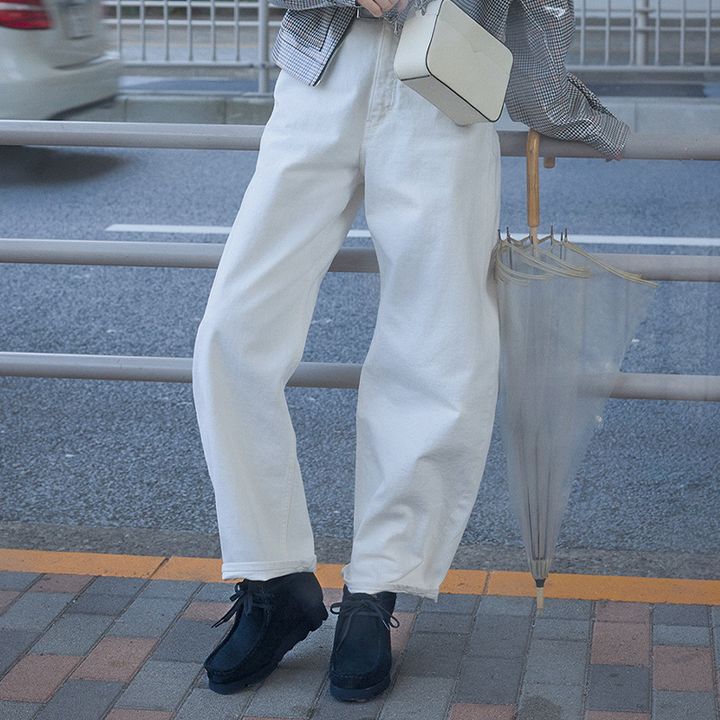 撥水白デニム × GORE-TEXワラビー