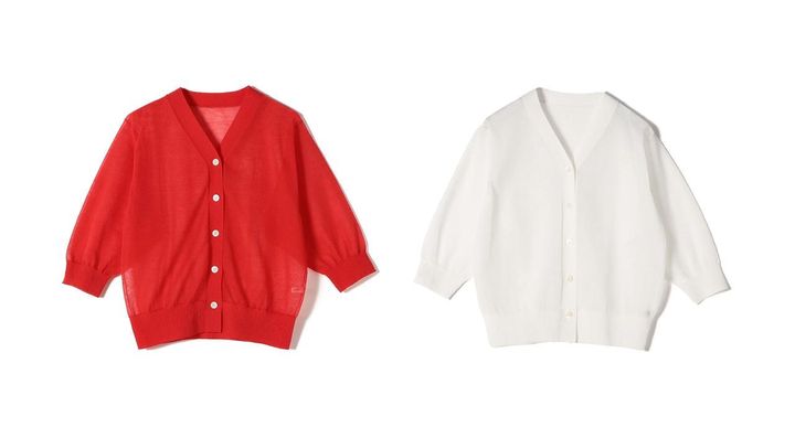 画像: 「ラミー混 シアー カーディガン」各￥16,500 出典：シップス