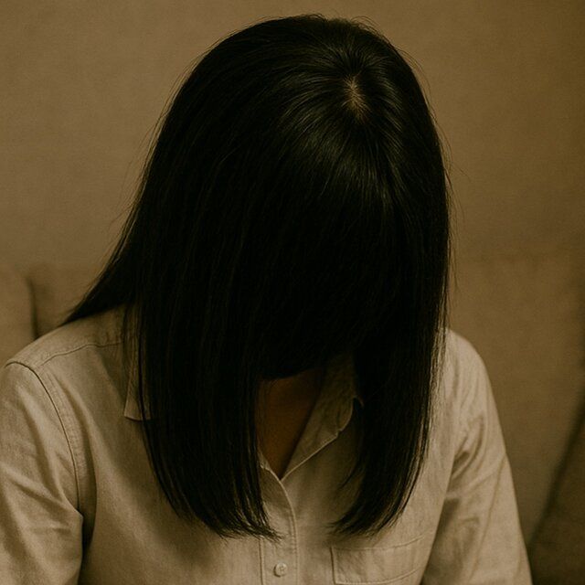 ホームステージング 怖い話 俯く女性