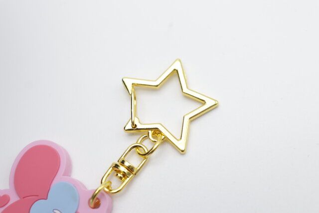 ラバーキーホルダー むきゅむきゅ 金具