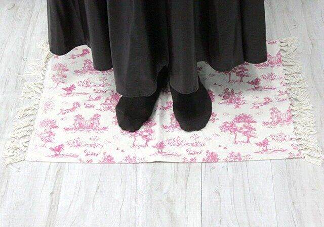 ダイソー マット（インド綿混、トワルドジュイ柄）