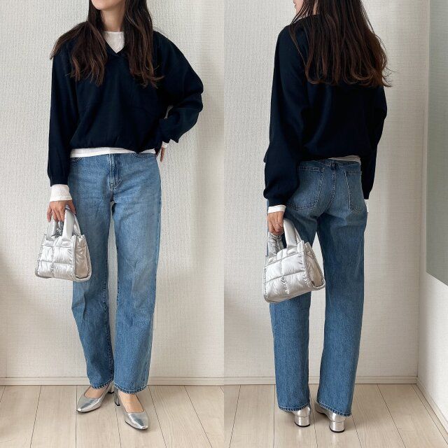 ストレートデニムでスタイルアップ