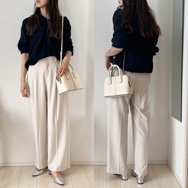 タックパンツきれいめに