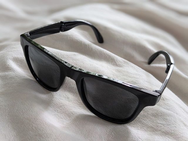 反射をブロック折りたたみ偏光グラスブラック