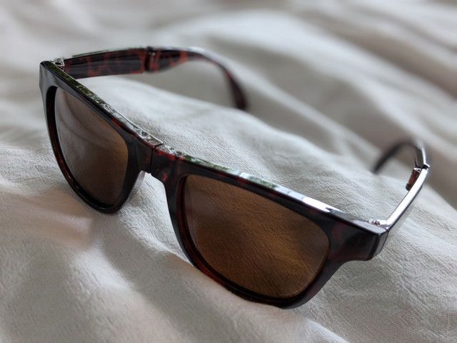 反射をブロック折りたたみ偏光グラスブラウン