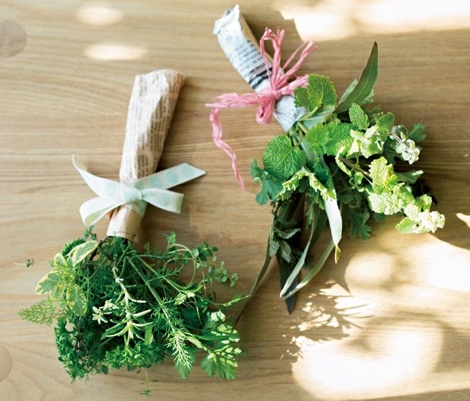 プチギフトにおすすめ！ ハーブをラッピングしてミニブーケで香りのおすそ分け♪の画像1