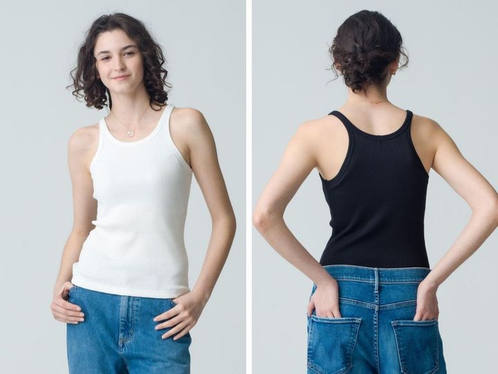 画像: 「カップイン アメリカンスリーブ タンクトップ」各￥11,000【アワ ワコール】 出典：RHC ロンハーマン