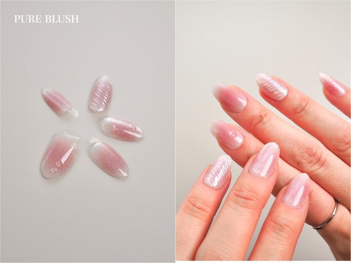 画像: 梅雨のきらめきをまとう、ピュアで上品なうるツヤネイル