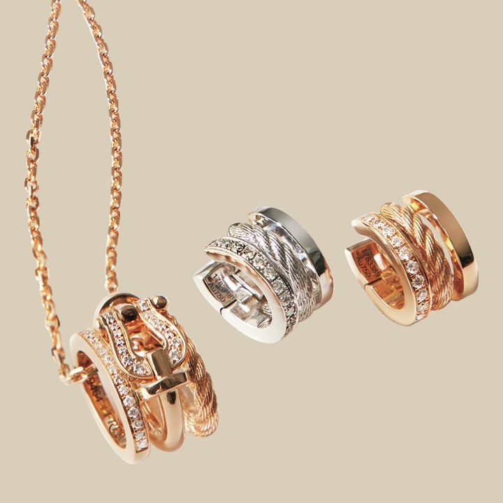 フレッドのフォース10ライズのネックレスとイヤークリップ