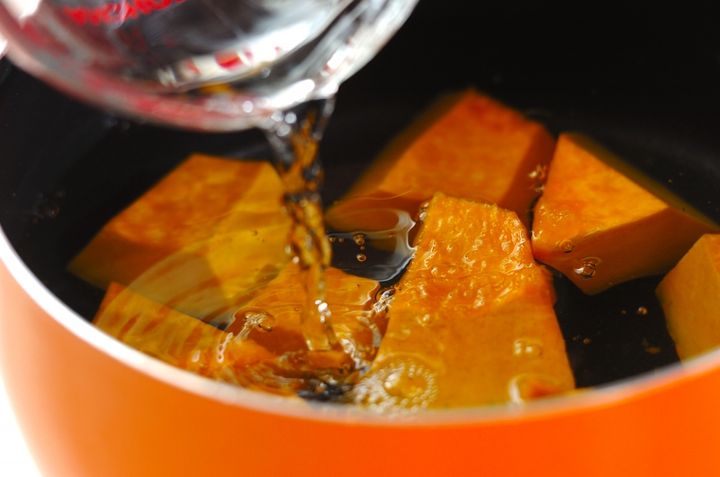 カボチャの塩昆布煮の作り方1