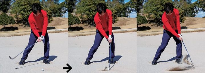 バンカーからのアプローチ、失敗してない？コツはヒザの高さにあり