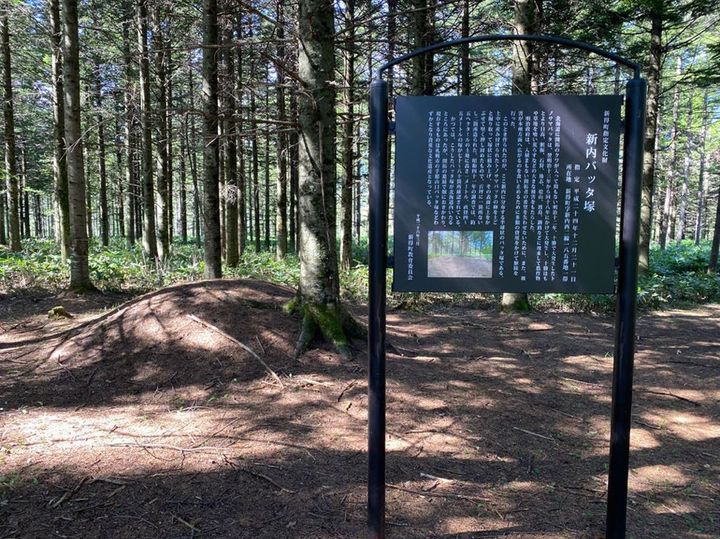 北海道新得町に残るバッタ塚