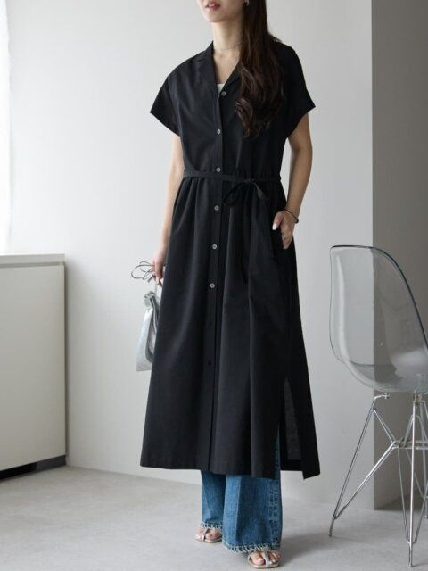 黒ワンピースコーデ5